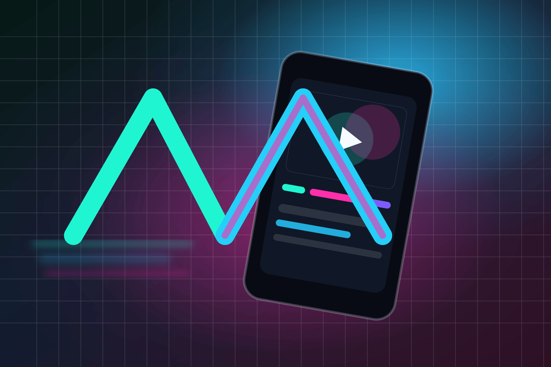 Veyra AI neon AI video workspace with motion previews