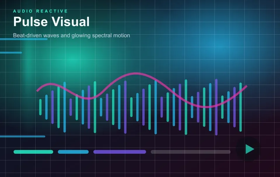 Pulse visualizer clip AI video example